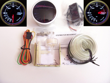 Ladedruckanzeige 2Bar Stepper smoke 52mm