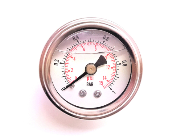 Benzindruckmanometer Set 1Bar weiß